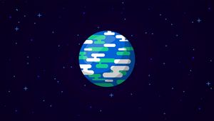 Preview wallpaper planet, stars, space, art, vector