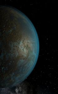 Preview wallpaper planet, surface, atmosphere, space, stars
