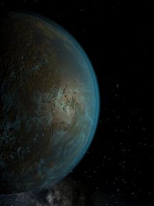 Preview wallpaper planet, surface, atmosphere, space, stars