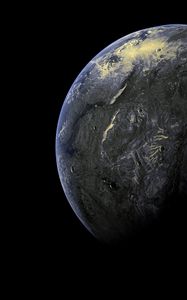 Preview wallpaper planet, surface, dark, shadow, space