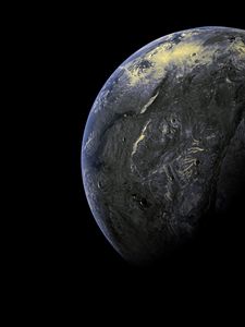 Preview wallpaper planet, surface, dark, shadow, space