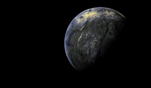 Preview wallpaper planet, surface, dark, shadow, space