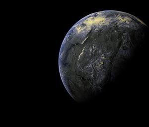 Preview wallpaper planet, surface, dark, shadow, space