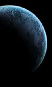 Preview wallpaper planet, surface, shadow, space, dark