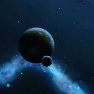 Preview wallpaper planets, asteroids, nebula, galaxy, space