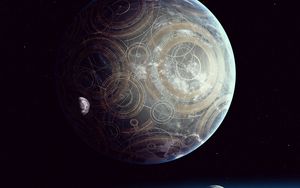 Preview wallpaper planets, balls, circles, patterns, space