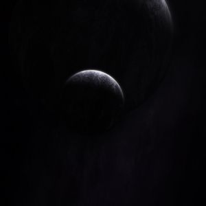 Preview wallpaper planets, dark, shadow, space