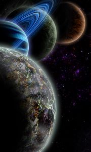 Preview wallpaper planets, galaxy, stars, space, universe