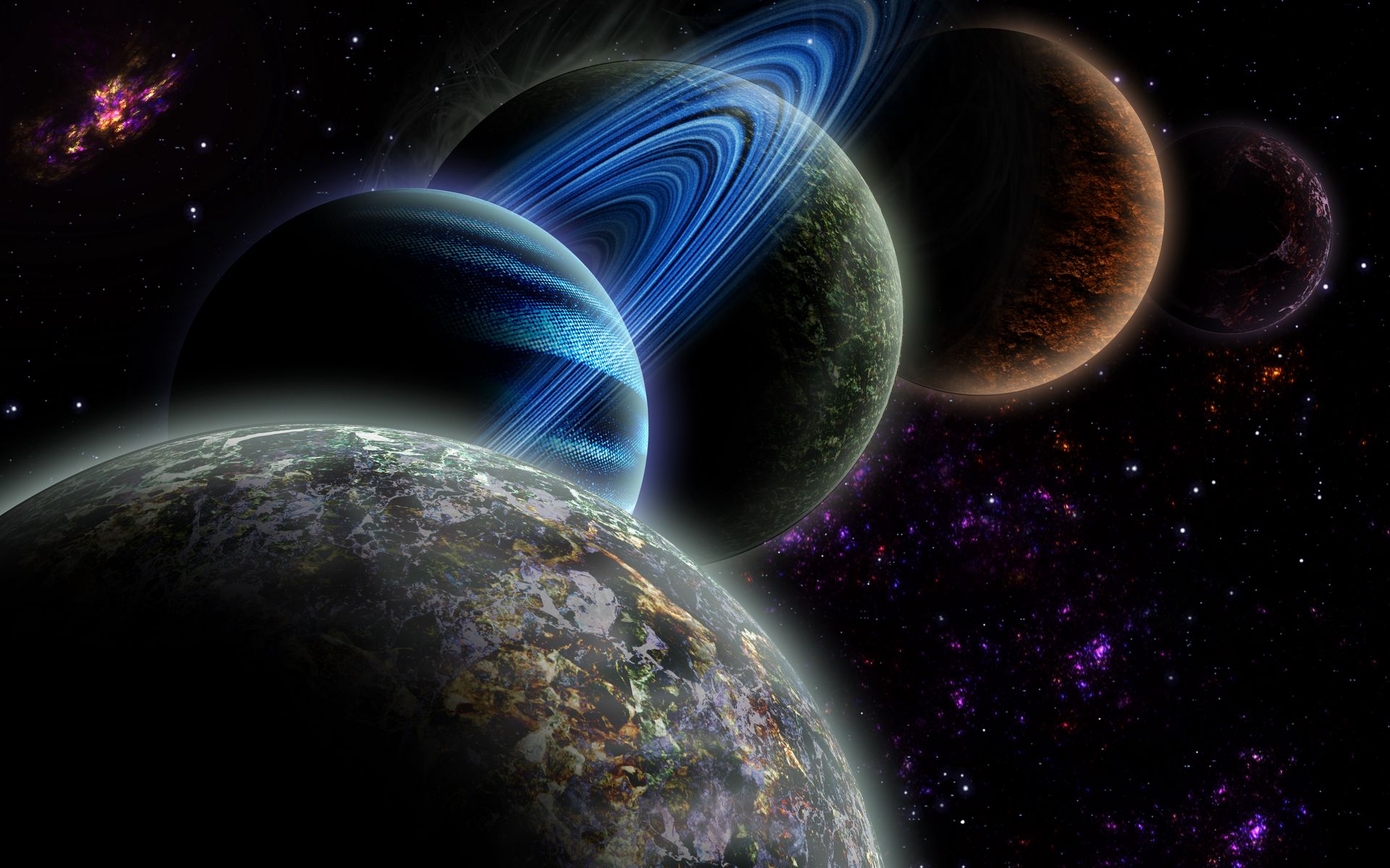 Download wallpaper 1920x1200 planets, galaxy, stars, space, universe ...