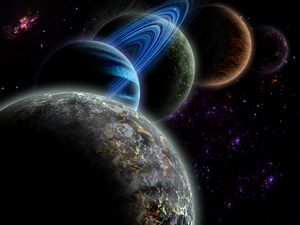 Preview wallpaper planets, galaxy, stars, space, universe