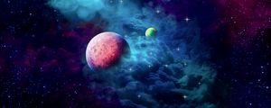 Preview wallpaper planets, nebula, cloud, galaxy, space