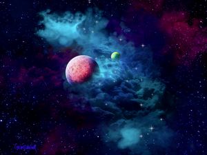 Preview wallpaper planets, nebula, cloud, galaxy, space