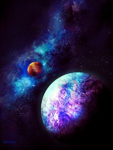 Preview wallpaper planets, nebula, galaxy, space