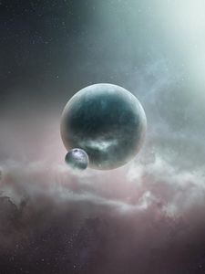 Preview wallpaper planets, nebula, stars, universe