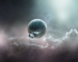 Preview wallpaper planets, nebula, stars, universe