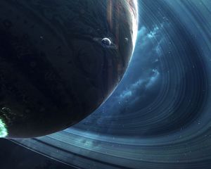 Preview wallpaper planets, space, cosmic, rings