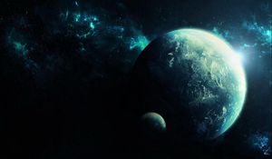 Preview wallpaper planets, space, nebula, clots