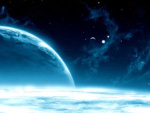 Preview wallpaper planets, space, open space, stars, galaxy, shine