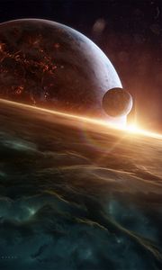 Preview wallpaper planets, space, outer space, universe, galaxy