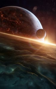 Preview wallpaper planets, space, outer space, universe, galaxy
