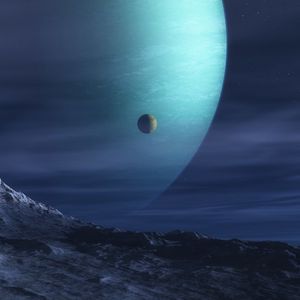Preview wallpaper planets, space, relief, stone