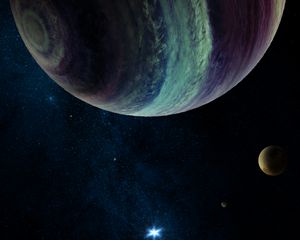 Preview wallpaper planets, space, stars, galaxy, universe