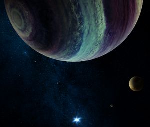 Preview wallpaper planets, space, stars, galaxy, universe