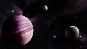 Preview wallpaper planets, space, stars, galaxy