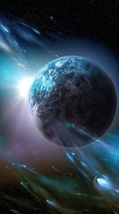 Preview wallpaper planets, space wind, space