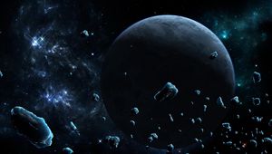 Preview wallpaper planets, stars, asteroids, galaxies