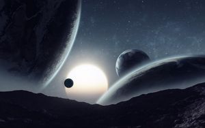 Preview wallpaper planets, stars, space, universe