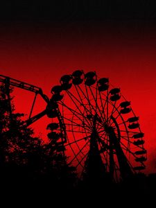 Preview wallpaper play slides, big wheel, red, vector