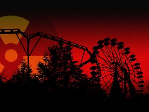 Preview wallpaper play slides, big wheel, red, vector