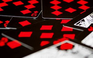 Preview wallpaper playing cards, game, gaming, red, black