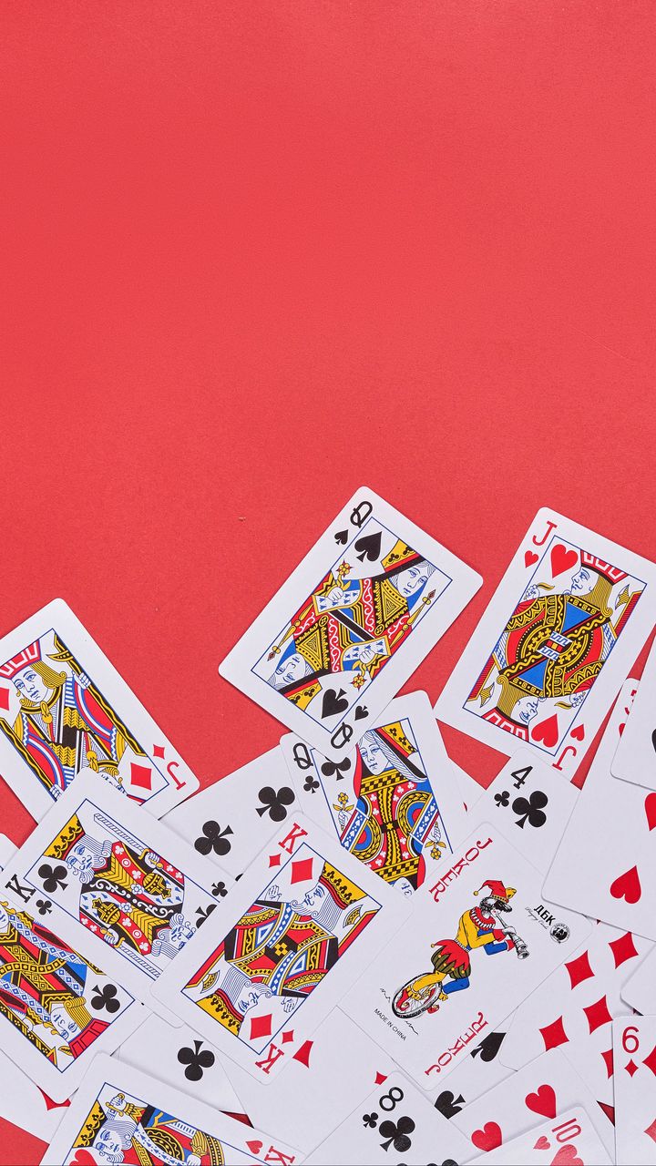 720x1280 Wallpaper playing cards, game, gaming, joker, king, queen