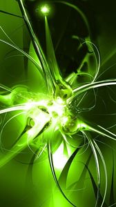 Preview wallpaper plexus, green, lines, background