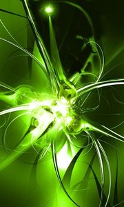 Preview wallpaper plexus, green, lines, background