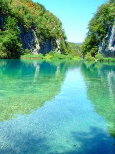 Preview wallpaper plitvice lakes, croatia, lake, park, mountain