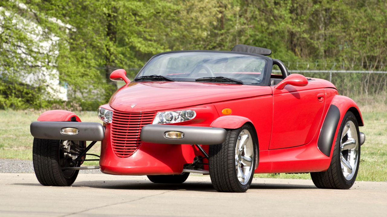 Wallpaper plymouth prowler, red, plymouth, retro