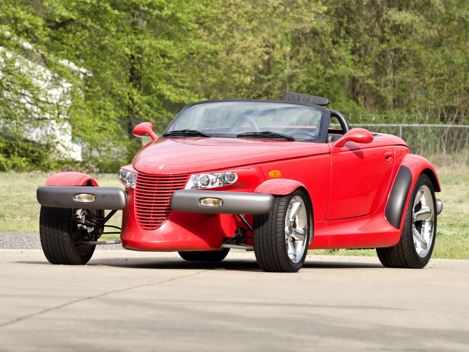 Download wallpaper 1600x1200 plymouth prowler, red, plymouth, retro