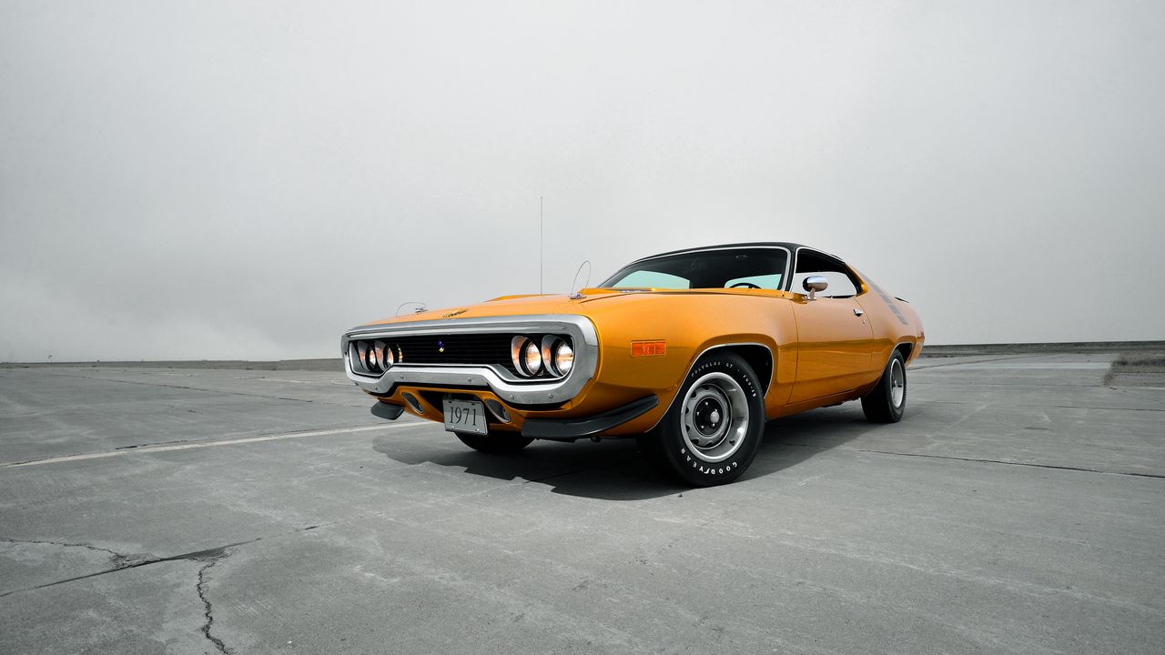Wallpaper plymouth, road runner, 1971, front view