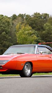 Preview wallpaper plymouth, road runner, superbird, muscle car, red