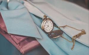 Preview wallpaper pocket watch, chain, clothes