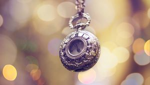 Preview wallpaper pocket watch, chain, decoration, decorations, flashing