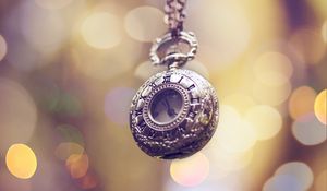 Preview wallpaper pocket watch, chain, decoration, decorations, flashing