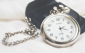 Preview wallpaper pocket watch, clock face, chain