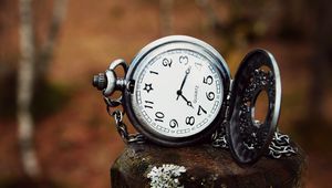 Preview wallpaper pocket watch, dial, suspension, close-up