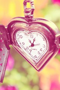 Preview wallpaper pocket watch, heart, shape, face