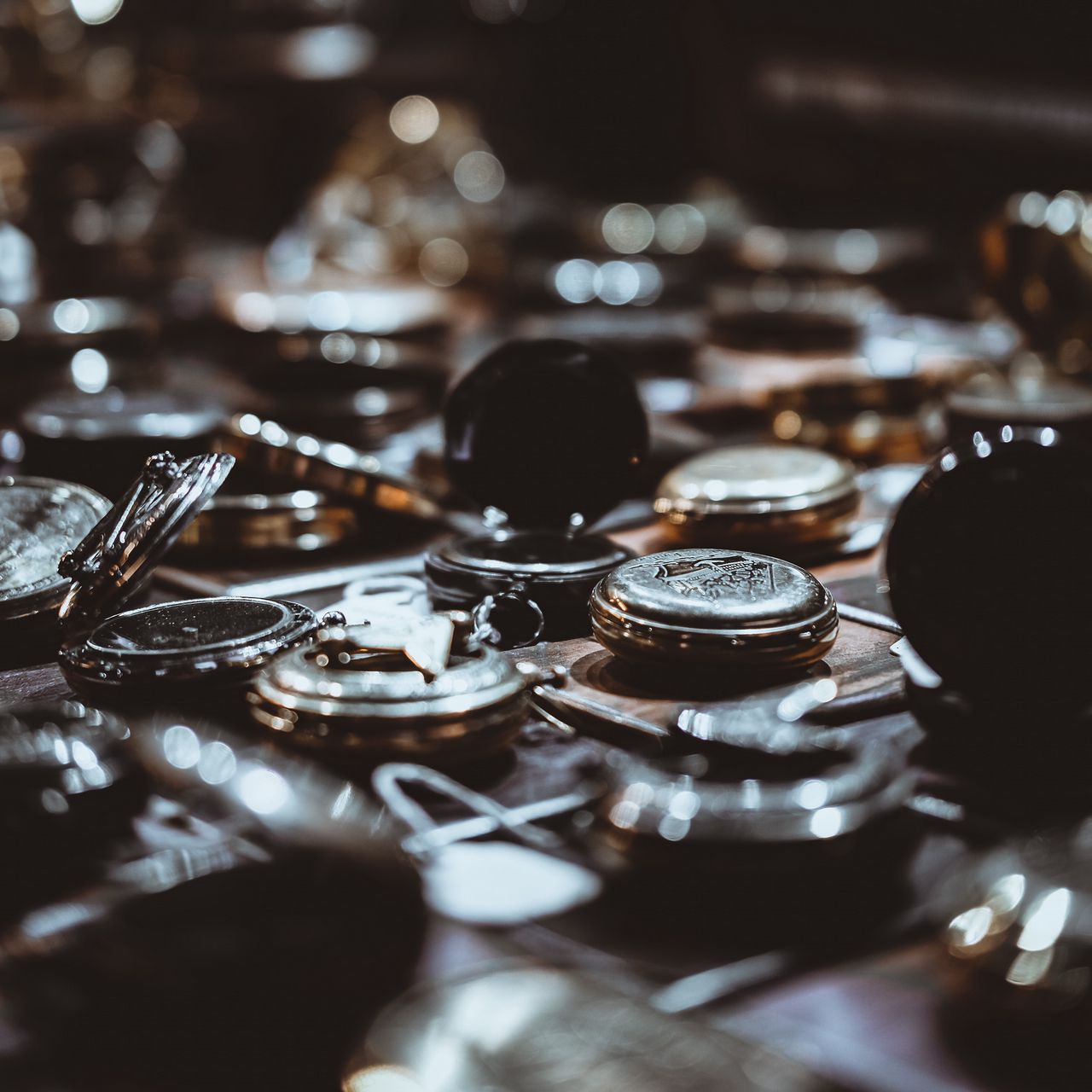 1280x1280 Wallpaper pocket watch, vintage, accessory