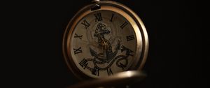 Preview wallpaper pocket watch, watch, antique, anchor